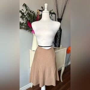 Leo & Ugo Paris Knit Skirt - Tan/Camel A-Line - Sz 5 (FR/EU)